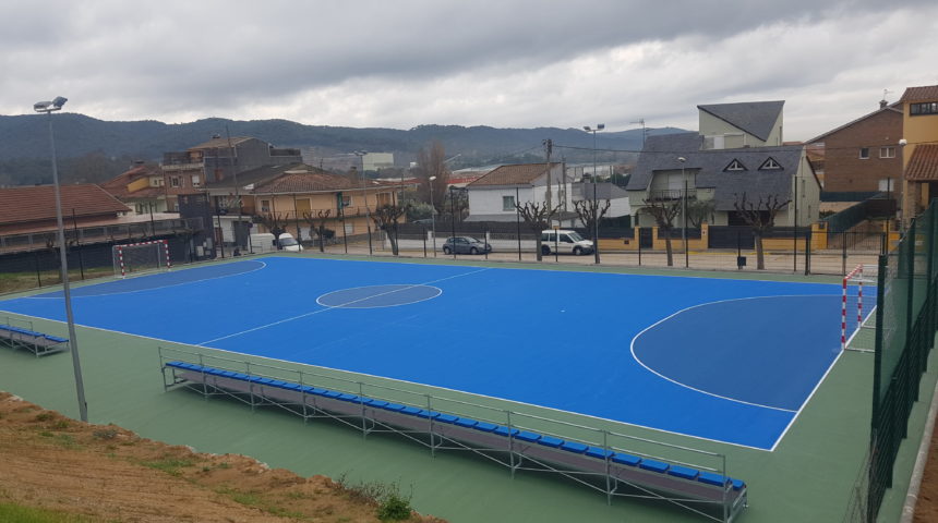 Pista en Villalba de Saserra. – Sistema Sportplus sobre hormigón