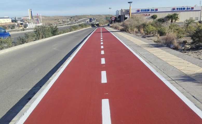 Nuevo tramo de carril bici en Vera (Almería)