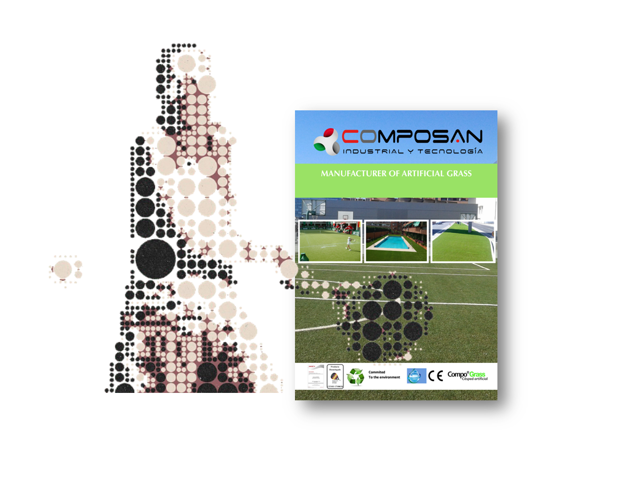 Césped Sintético Compograss P 12/49 producto homologado por la Federación Española de Pádel